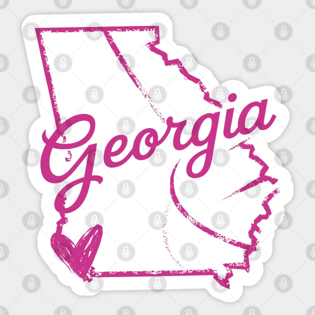 Georgia Outline Sticker by JessArty